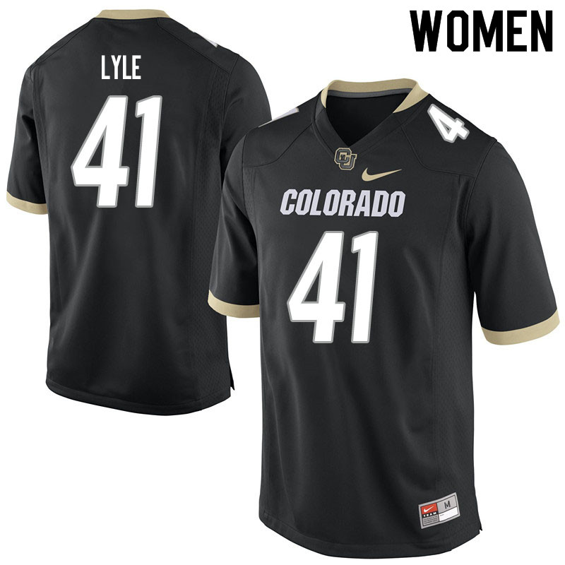 Women #41 Anthony Lyle Colorado Buffaloes College Football Jerseys Sale-Black - Click Image to Close